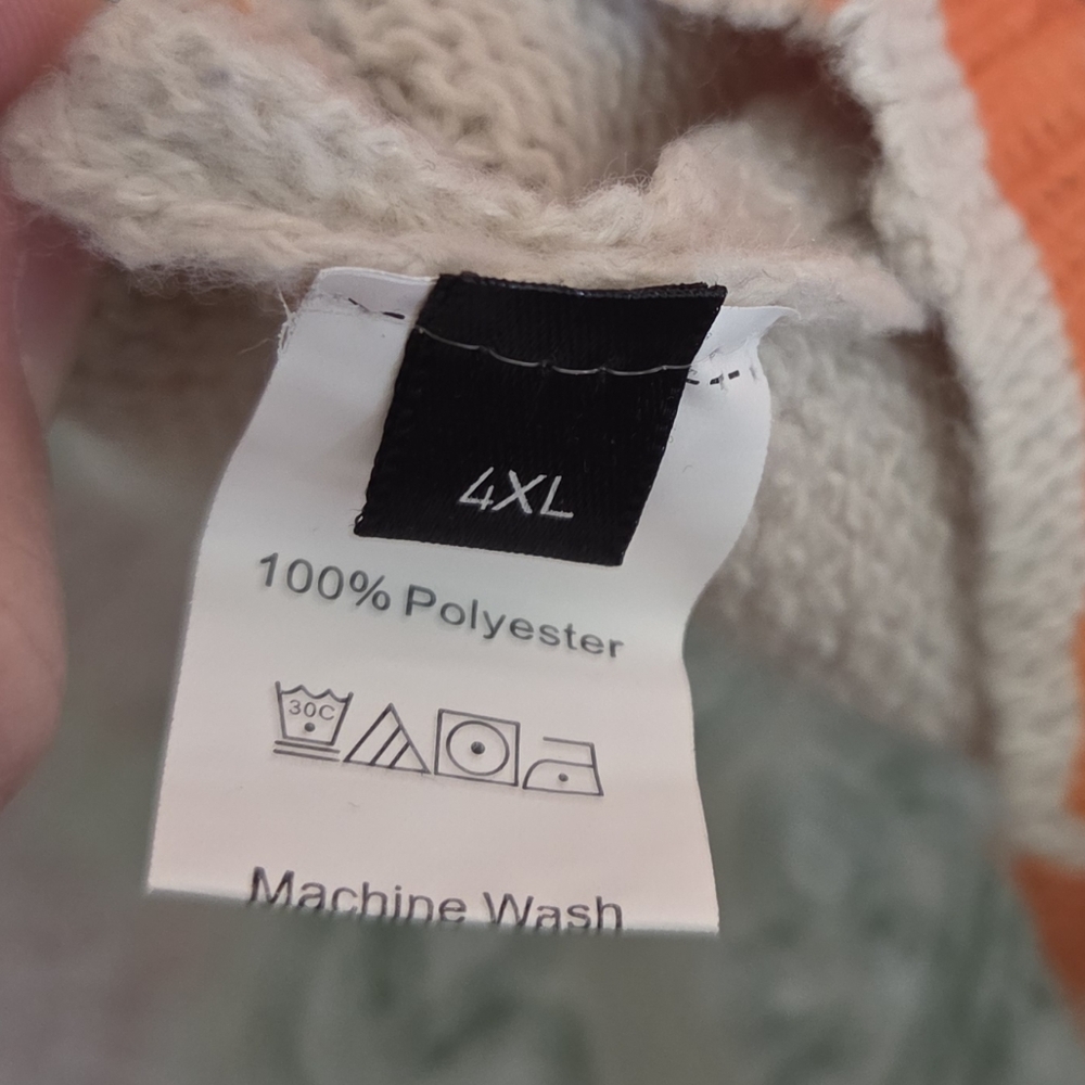 🪨 Orange Sheep Pattern Sweater - Picture 5 of 6